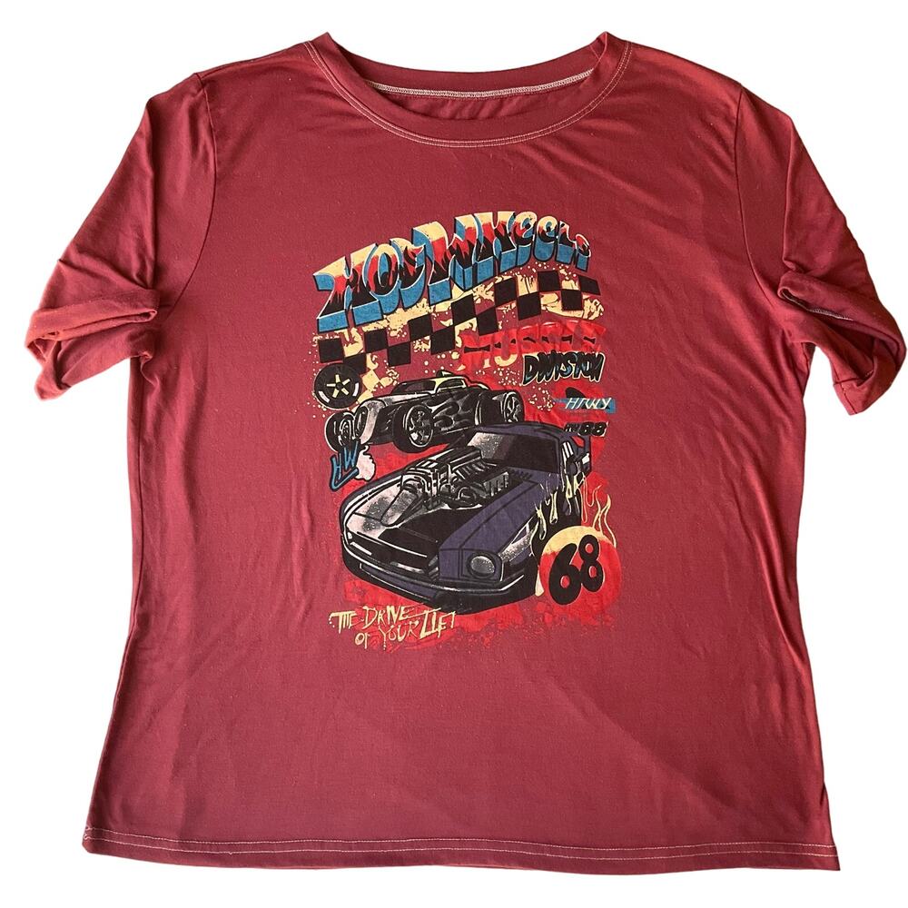 Shein Women’s Short Sleeve T-shirt size L, Red, The Drive Of Your Life